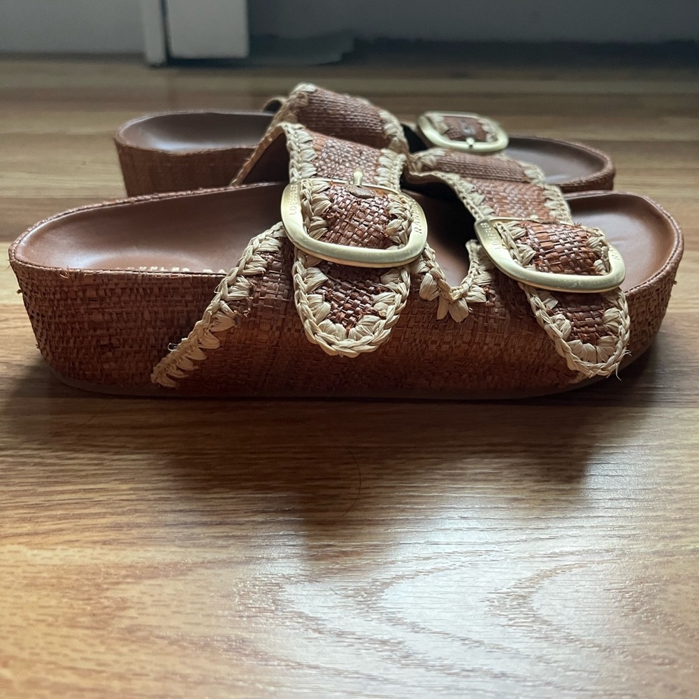 NEVER WORN Loeffler Randall Nico Two-Band Sandals W7 - Picture 2 of 3